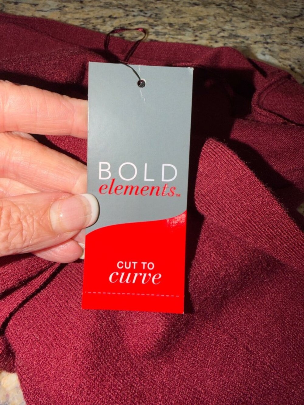 NWT Bold Elements Womens XL Burgundy Claret Long Cardigan Sweater Quiet Luxury - Picture 6 of 11